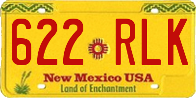 NM license plate 622RLK