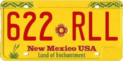 NM license plate 622RLL