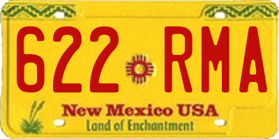 NM license plate 622RMA