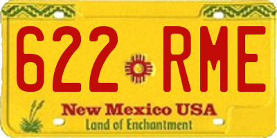 NM license plate 622RME