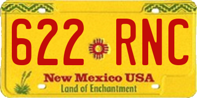 NM license plate 622RNC