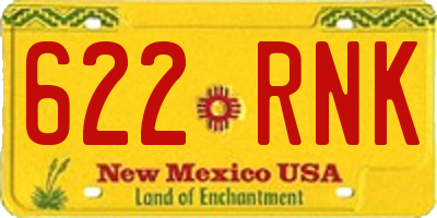 NM license plate 622RNK