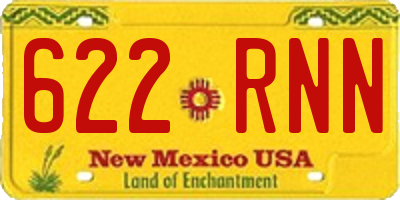NM license plate 622RNN