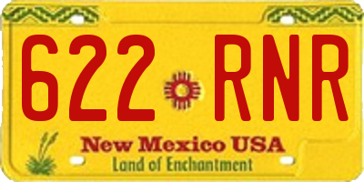 NM license plate 622RNR