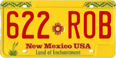 NM license plate 622ROB