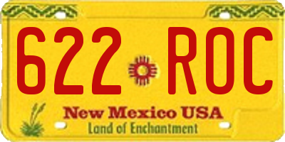 NM license plate 622ROC