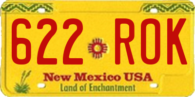 NM license plate 622ROK