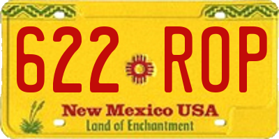 NM license plate 622ROP