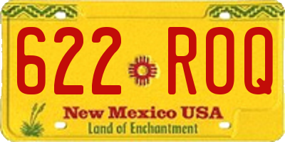 NM license plate 622ROQ