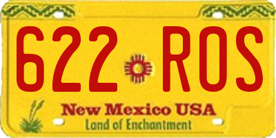 NM license plate 622ROS