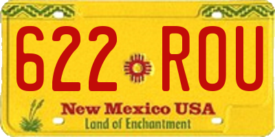 NM license plate 622ROU