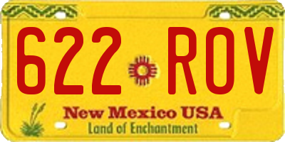 NM license plate 622ROV