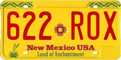 NM license plate 622ROX