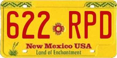 NM license plate 622RPD