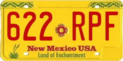 NM license plate 622RPF