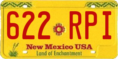 NM license plate 622RPI
