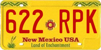NM license plate 622RPK
