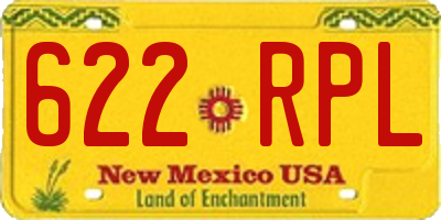 NM license plate 622RPL