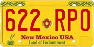NM license plate 622RPO