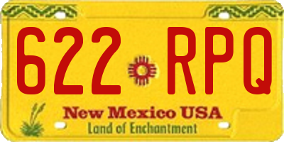 NM license plate 622RPQ