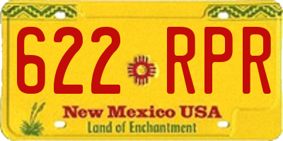 NM license plate 622RPR
