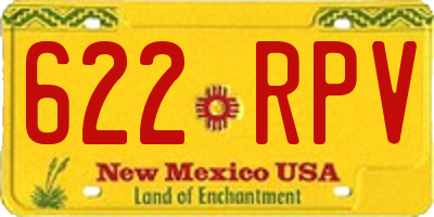 NM license plate 622RPV
