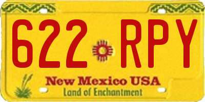 NM license plate 622RPY