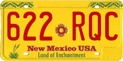 NM license plate 622RQC