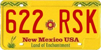 NM license plate 622RSK