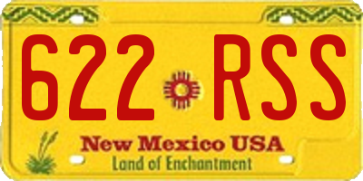 NM license plate 622RSS