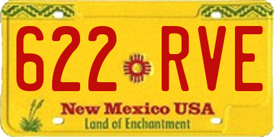 NM license plate 622RVE