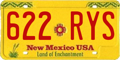 NM license plate 622RYS