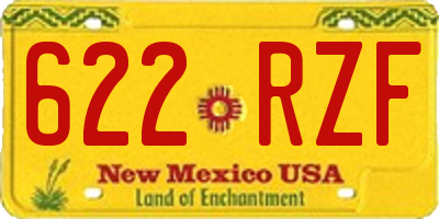 NM license plate 622RZF