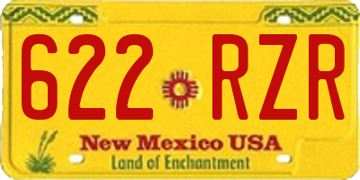 NM license plate 622RZR