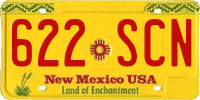 NM license plate 622SCN