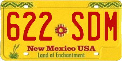NM license plate 622SDM