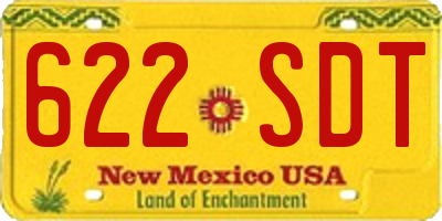 NM license plate 622SDT