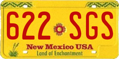 NM license plate 622SGS