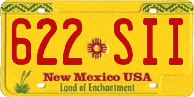 NM license plate 622SII
