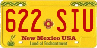 NM license plate 622SIU
