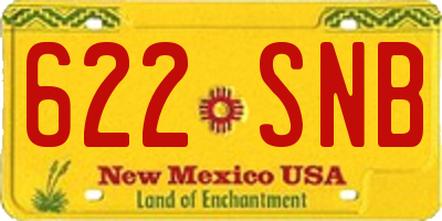 NM license plate 622SNB