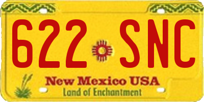 NM license plate 622SNC