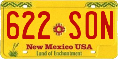 NM license plate 622SON