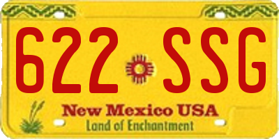 NM license plate 622SSG