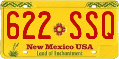 NM license plate 622SSQ