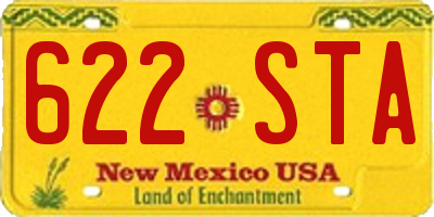 NM license plate 622STA