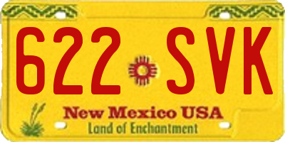 NM license plate 622SVK