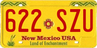 NM license plate 622SZU