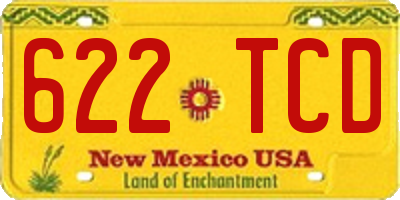 NM license plate 622TCD