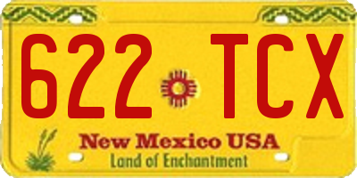 NM license plate 622TCX